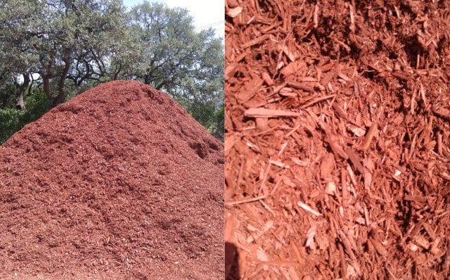 Red Dye Mulch - Texas Soil and Stone San Antonio